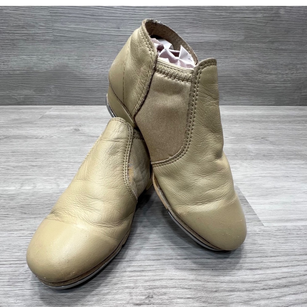 Revolution Dancewear Kids Tap Shoes Style 573 Size 2.5M Tan Leather Upper